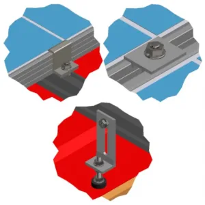 Система кріплень SPLine Systems НА 4 ФОТОМОДУЛЯ/розмір модуля(2278х1133х35)(алюміній)