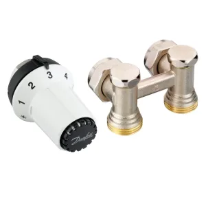 Комплект термостатичний Danfoss RAS-CK+RLV-KS 1/2", M30x1.5, кутовий